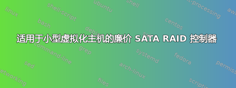 适用于小型虚拟化主机的廉价 SATA RAID 控制器