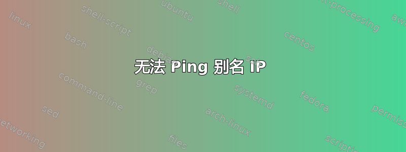 无法 Ping 别名 IP