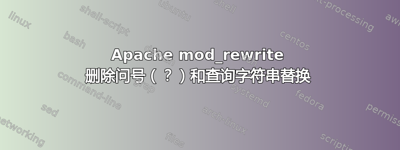 Apache mod_rewrite 删除问号（？）和查询字符串替换