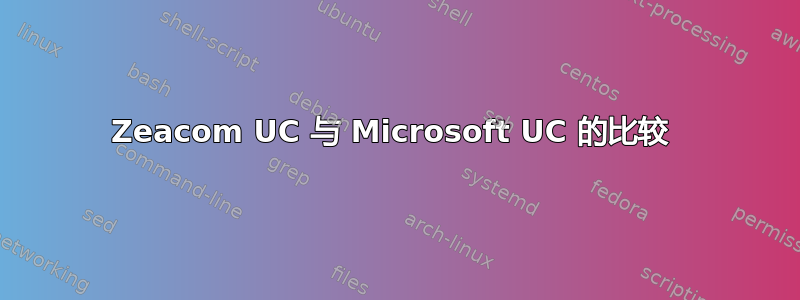 Zeacom UC 与 Microsoft UC 的比较 