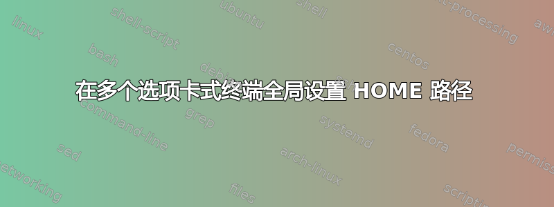 在多个选项卡式终端全局设置 HOME 路径