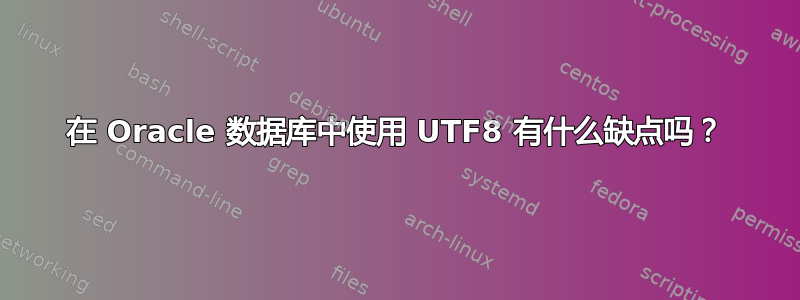 在 Oracle 数据库中使用 UTF8 有什么缺点吗？