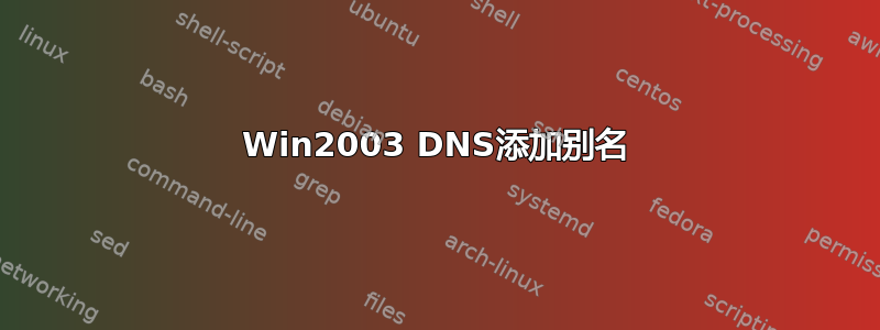 Win2003 DNS添加别名