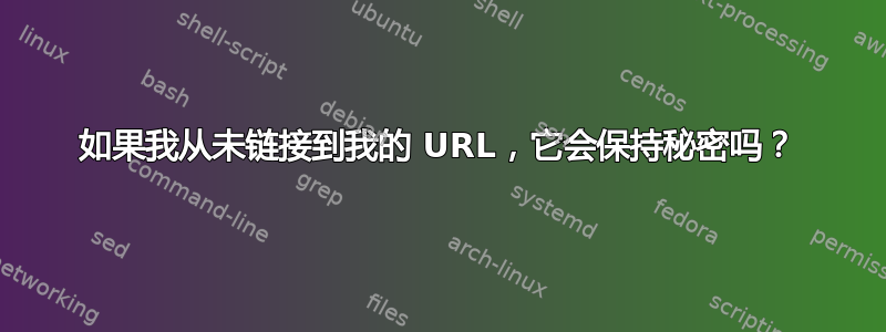 如果我从未链接到我的 URL，它会保持秘密吗？