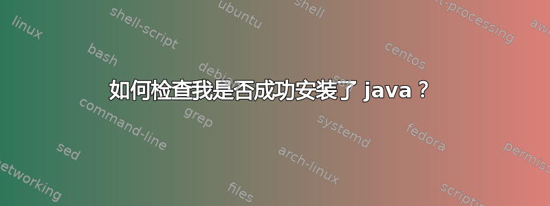 如何检查我是否成功安装了 java？