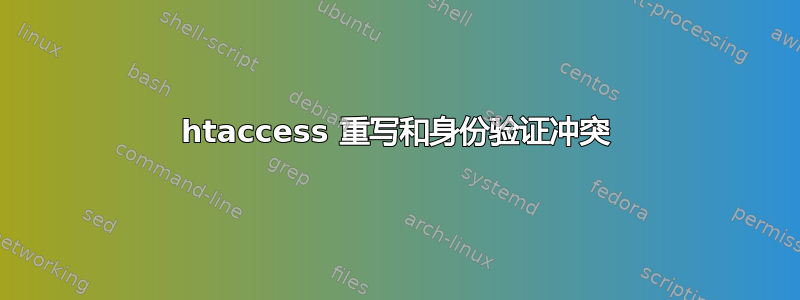 htaccess 重写和身份验证冲突