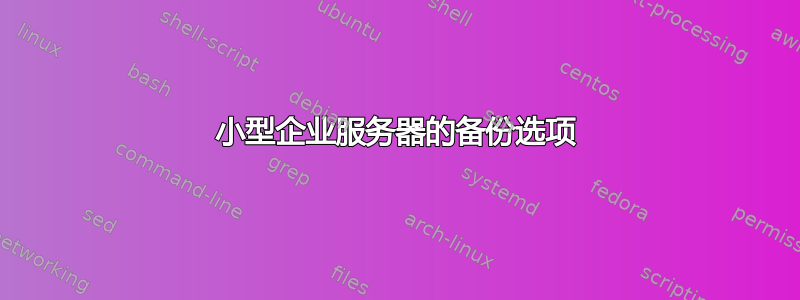 小型企业服务器的备份选项