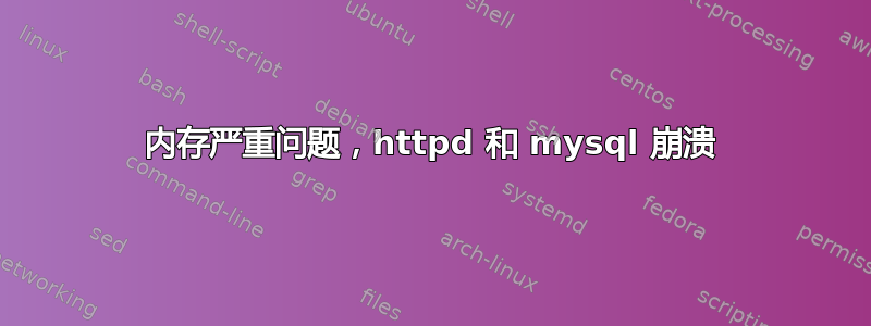 内存严重问题，httpd 和 mysql 崩溃