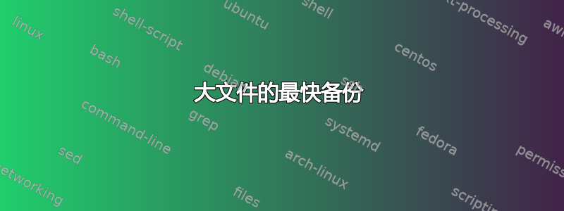 大文件的最快备份