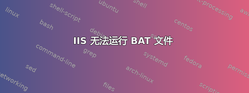 IIS 无法运行 BAT 文件