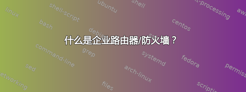 什么是企业路由器/防火墙？