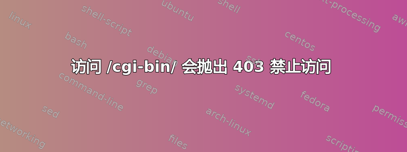 访问 /cgi-bin/ 会抛出 403 禁止访问