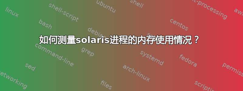 如何测量solaris进程的内存使用情况？