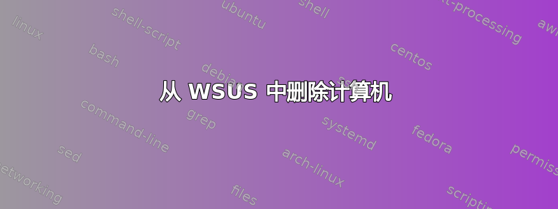 从 WSUS 中删除计算机