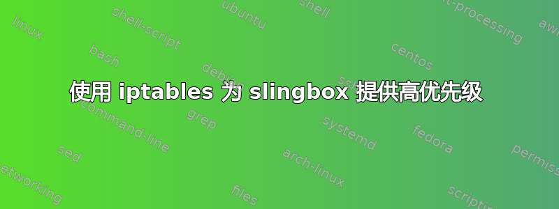 使用 iptables 为 slingbox 提供高优先级