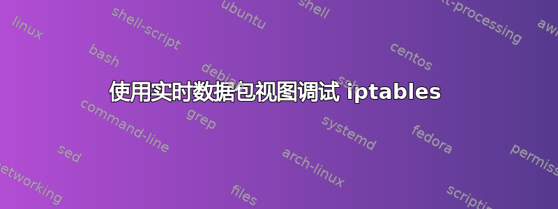 使用实时数据包视图调试 iptables