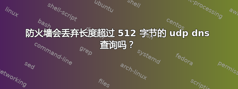 防火墙会丢弃长度超过 512 字节的 udp dns 查询吗？