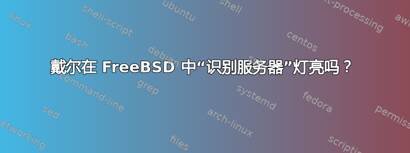 戴尔在 FreeBSD 中“识别服务器”灯亮吗？