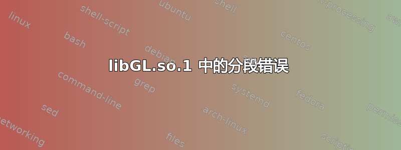 libGL.so.1 中的分段错误