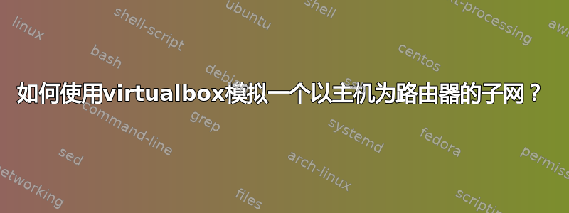 如何使用virtualbox模拟一个以主机为路由器的子网？