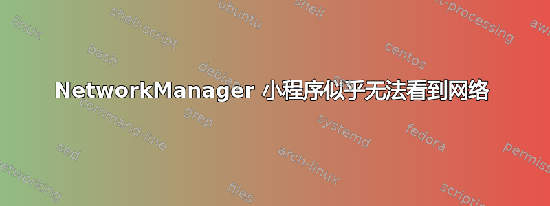 NetworkManager 小程序似乎无法看到网络