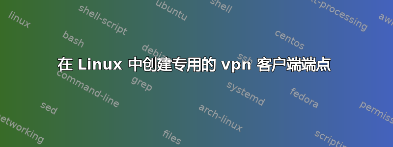 在 Linux 中创建专用的 vpn 客户端端点