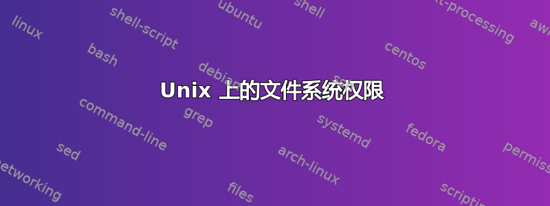 Unix 上的文件系统权限