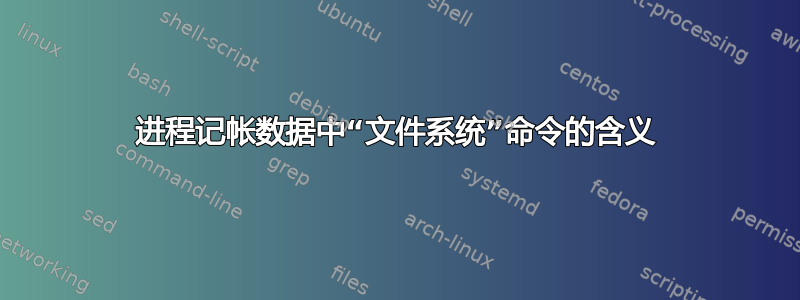 进程记帐数据中“文件系统”命令的含义