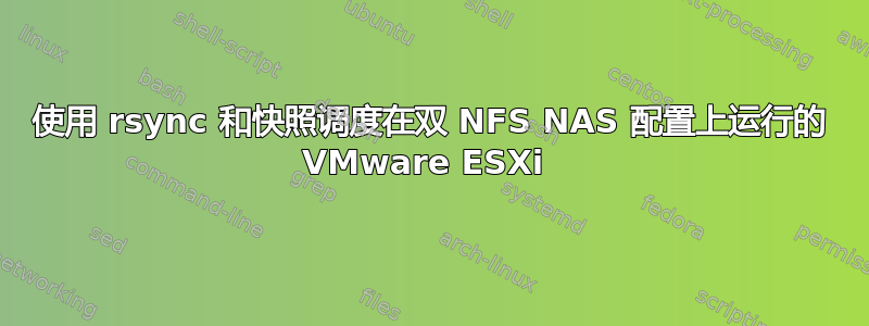 使用 rsync 和快照调度在双 NFS NAS 配置上运行的 VMware ESXi 