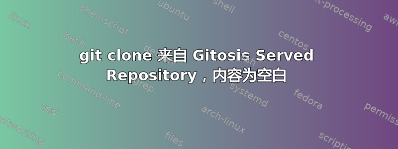 git clone 来自 Gitosis Served Repository，内容为空白