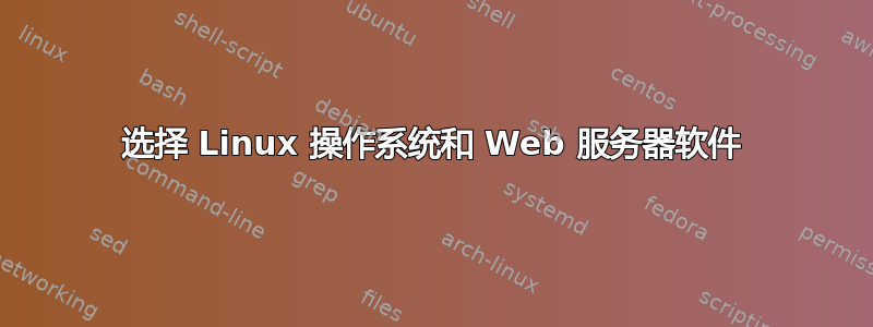 选择 Linux 操作系统和 Web 服务器软件