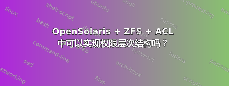 OpenSolaris + ZFS + ACL 中可以实现权限层次结构吗？