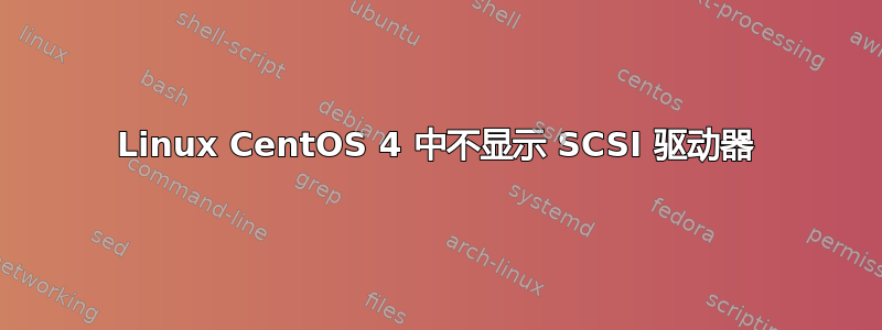 Linux CentOS 4 中不显示 SCSI 驱动器