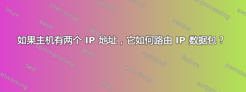 如果主机有两个 IP 地址，它如何路由 IP 数据包？