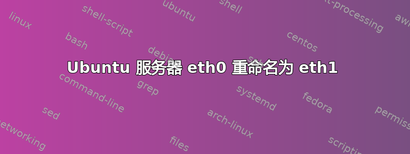 Ubuntu 服务器 eth0 重命名为 eth1