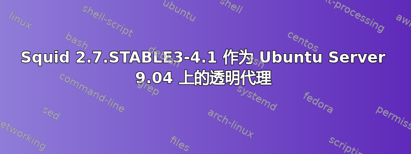 Squid 2.7.STABLE3-4.1 作为 Ubuntu Server 9.04 上的透明代理