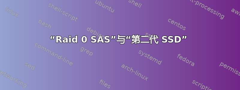 “Raid 0 SAS”与“第二代 SSD”