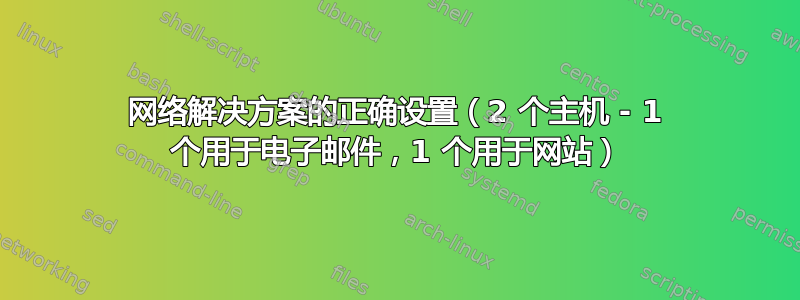 网络解决方案的正确设置（2 个主机 - 1 个用于电子邮件，1 个用于网站）