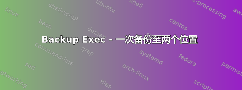 Backup Exec - 一次备份至两个位置