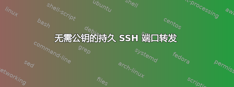 无需公钥的持久 SSH 端口转发