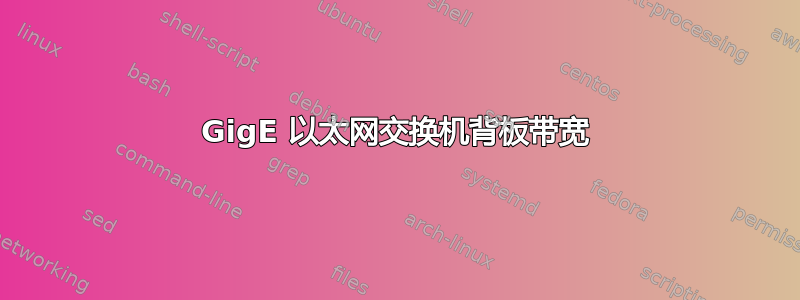 GigE 以太网交换机背板带宽