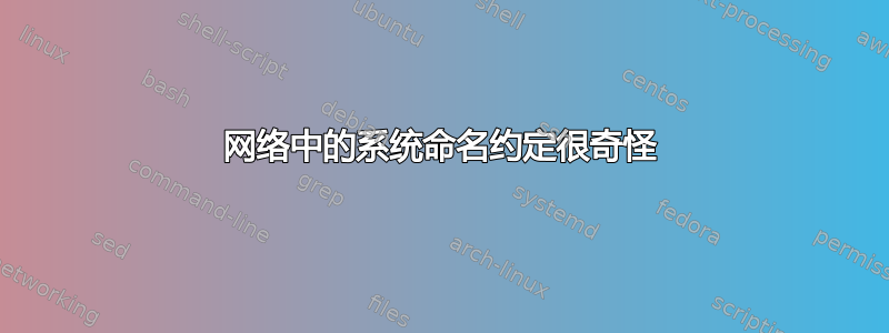 网络中的系统命名约定很奇怪