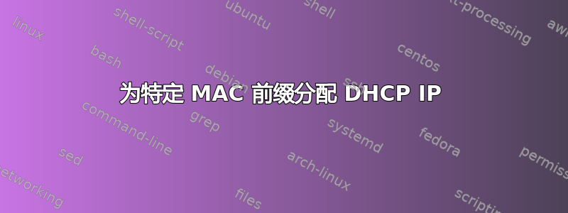 为特定 MAC 前缀分配 DHCP IP