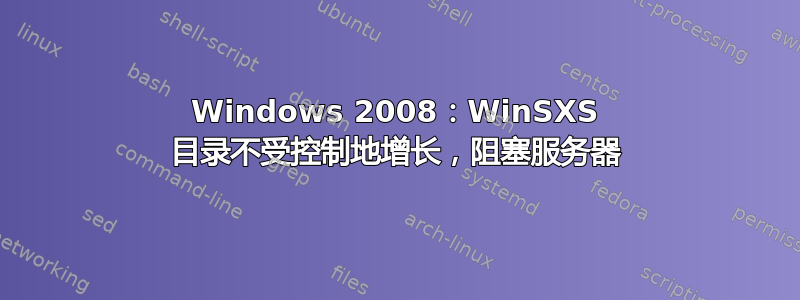 Windows 2008：WinSXS 目录不受控制地增长，阻塞服务器