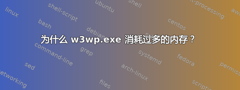 为什么 w3wp.exe 消耗过多的内存？