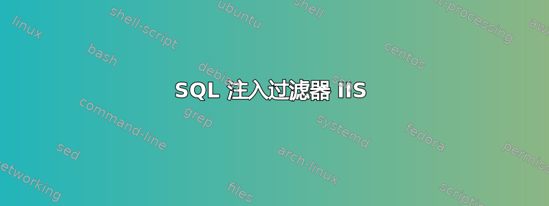 SQL 注入过滤器 IIS