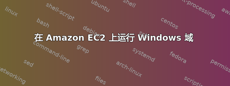 在 Amazon EC2 上运行 Windows 域