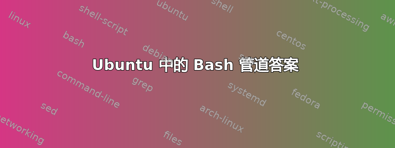 Ubuntu 中的 Bash 管道答案