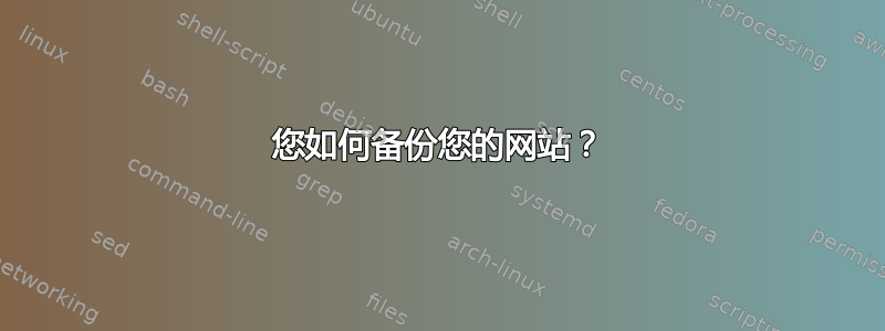 您如何备份您的网站？