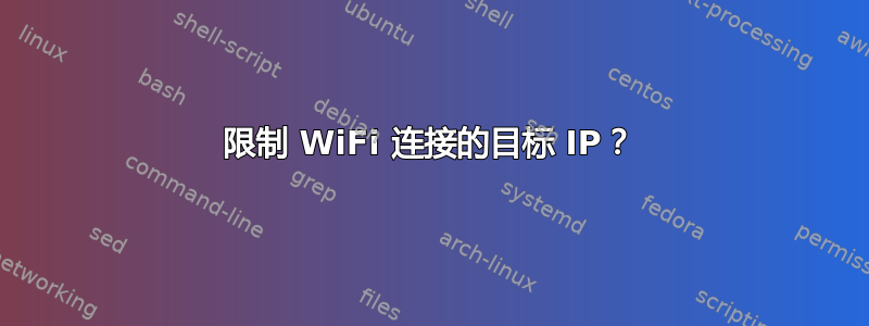 限制 WiFi 连接的目标 IP？